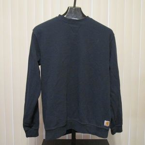 Carhartt Size M Original Fit Blue Crew Sweatshirt